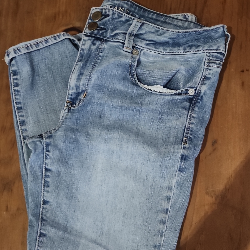 American Eagle Outfitters Blue Straight Leg Jeans
